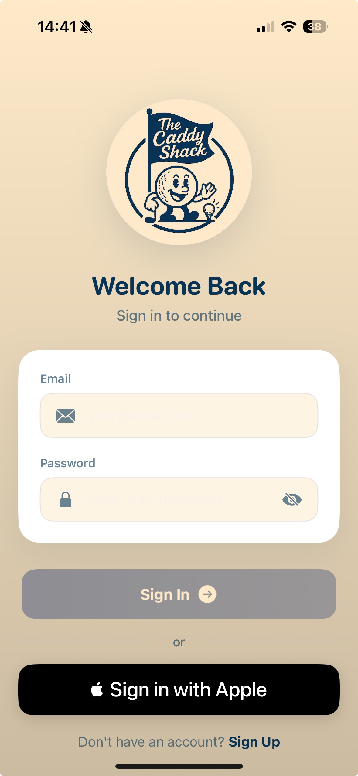 The Caddy Shack App Screenshot
